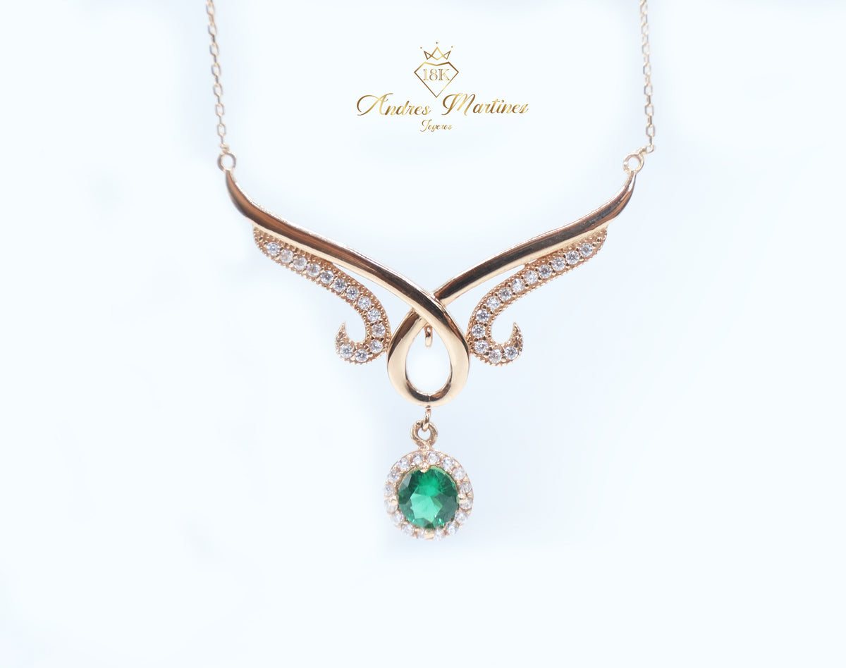 CADENA ITALY INFINO GREEN ORO ROSA 18K