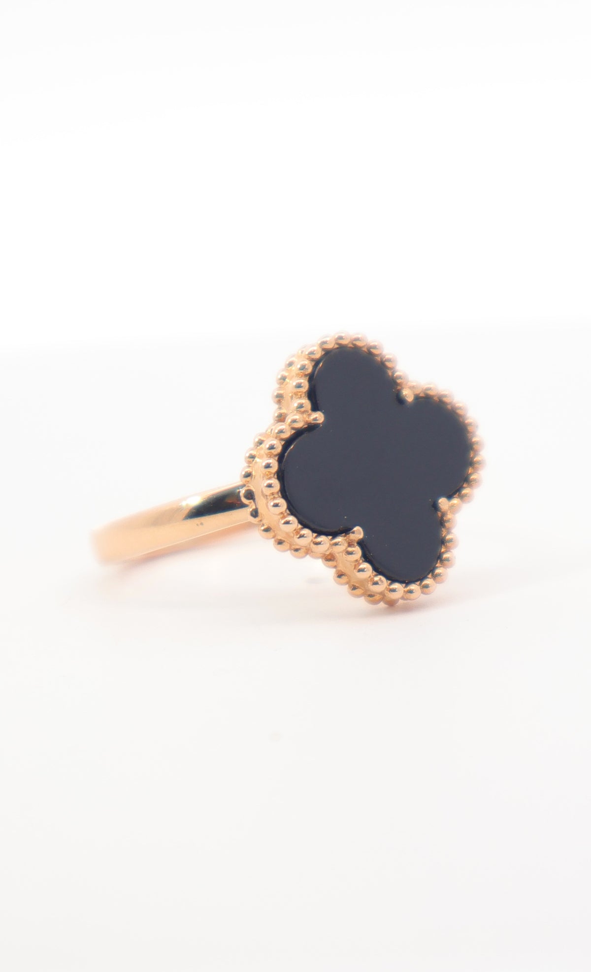ANILLO LUCKY CLOVER ONIX
