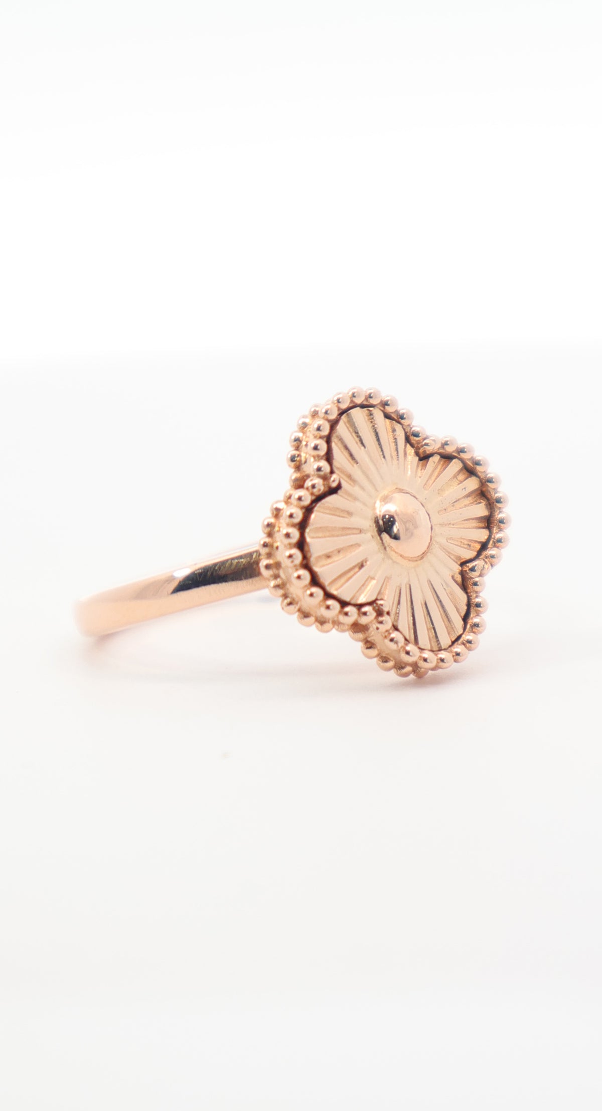 ANILLO LUCKY DIAMANTADO ORO ROSA 18K