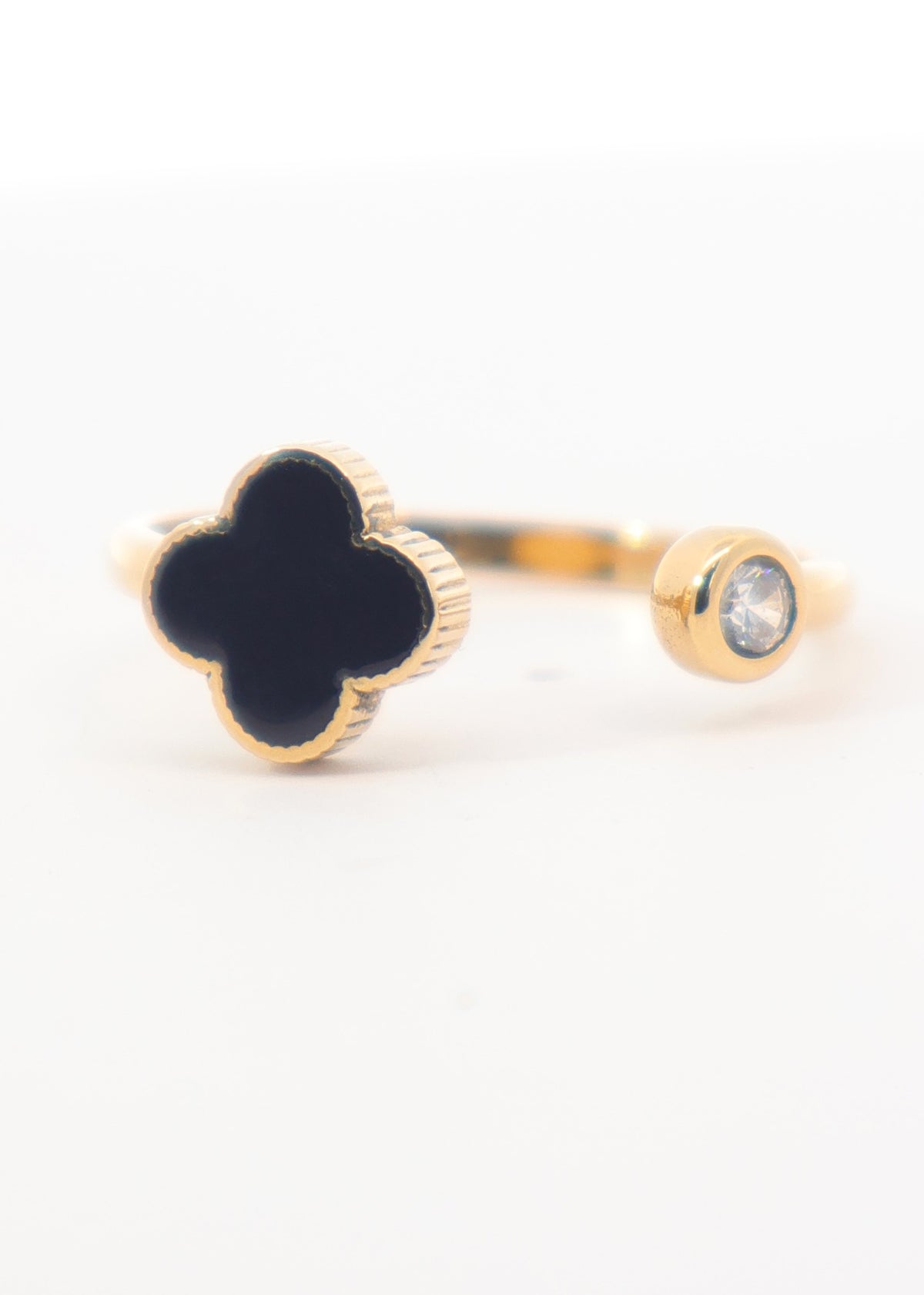 ANILLO VC ONIX ITALY ORO 18K AMARILLO