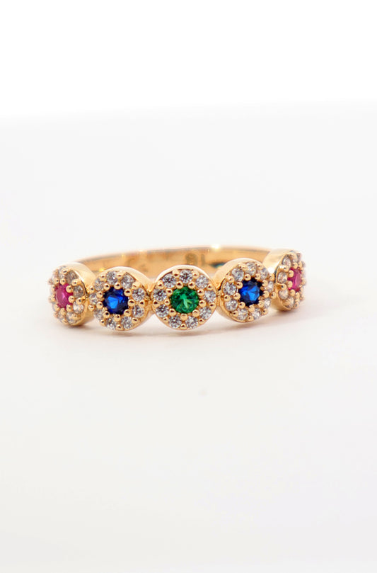 ANILLO OVALOS COLORS ORO AMARILLO 18K