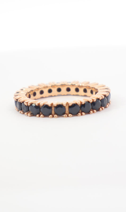 ANILLO ORO 18K DIAMANTES NEGROS NOIR ECLAT