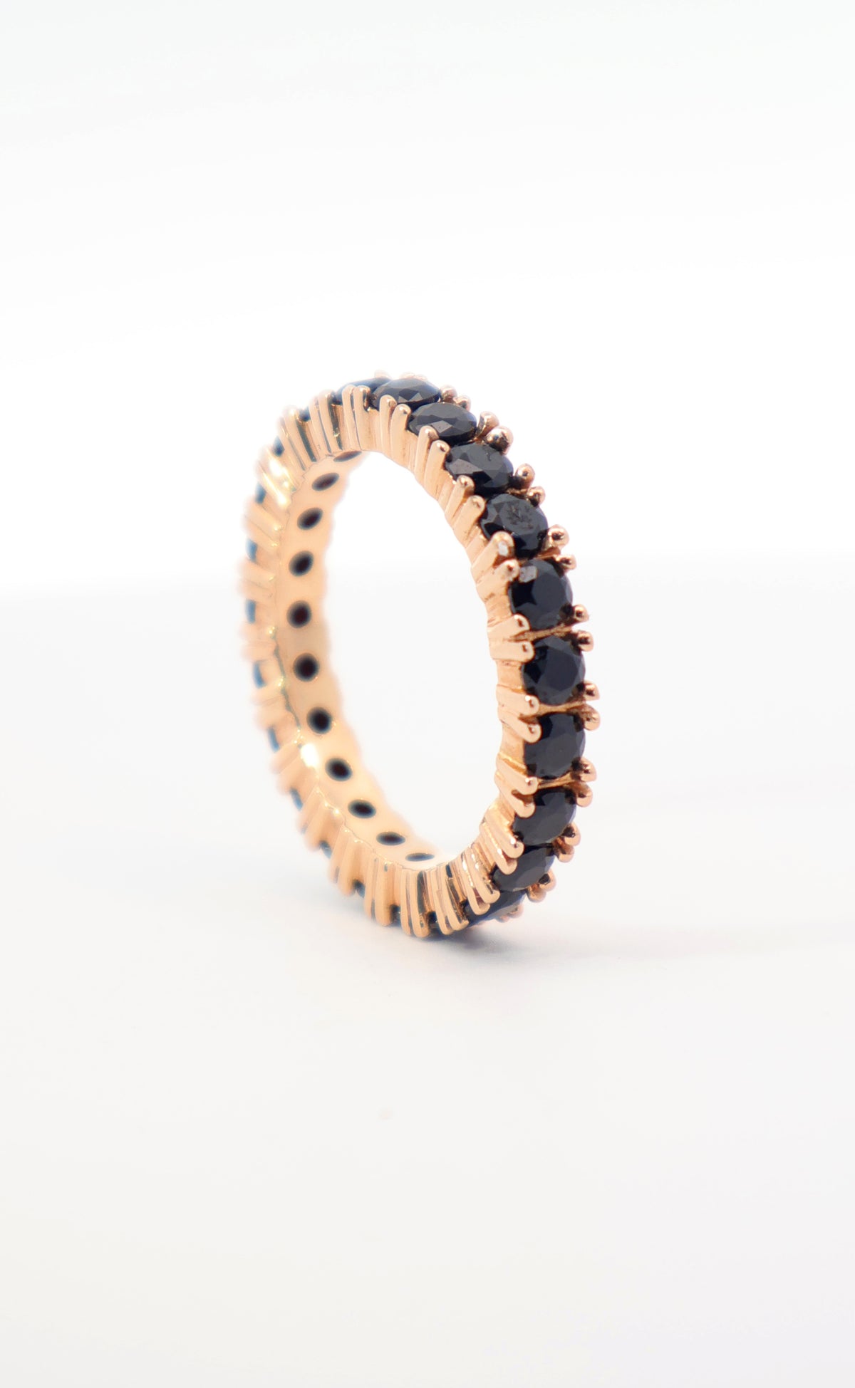 ANILLO ORO 18K DIAMANTES NEGROS NOIR ECLAT