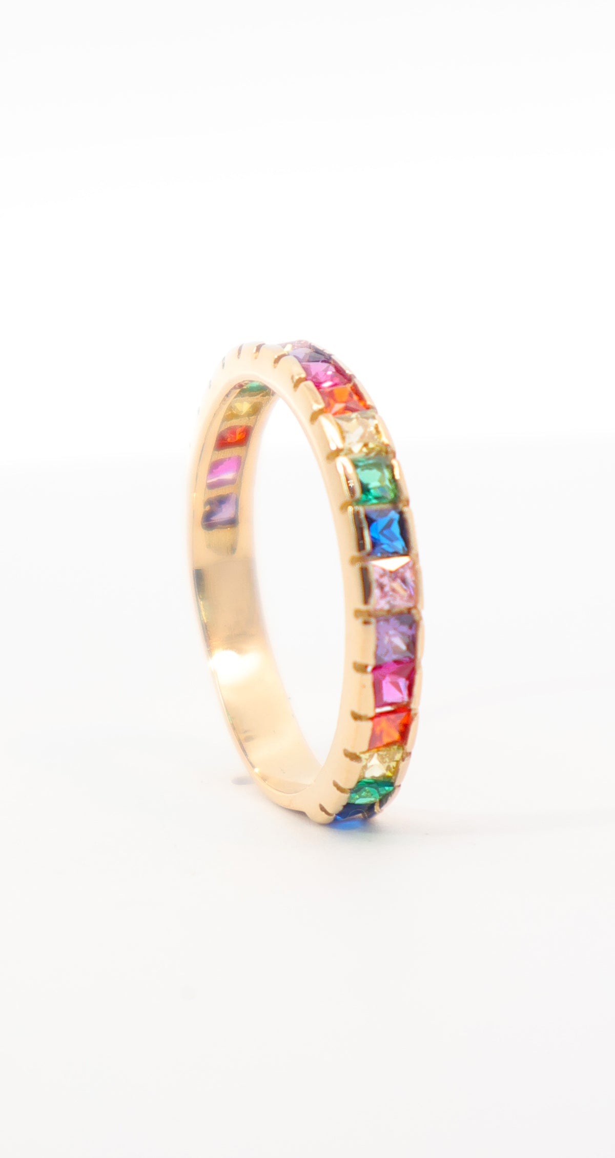 ANILLO CHURUMBELA DE COLORES ORO AMARILLO 18K