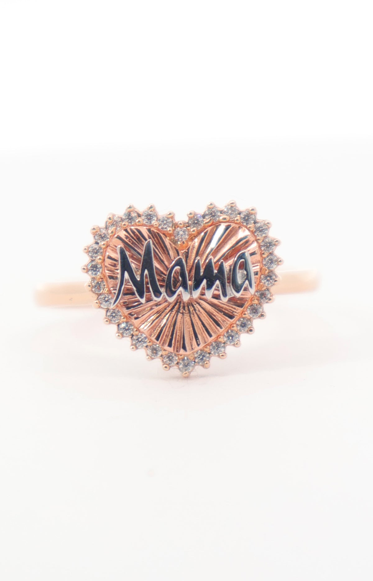 ANILLO ORO 18K ROSA Y BLANCO MAMÁ