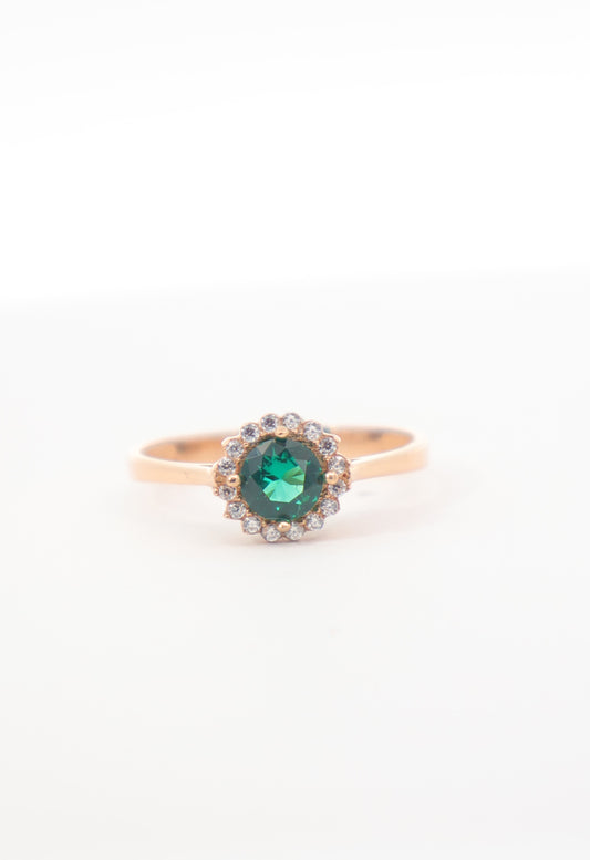 ANILLO ITALY GREEN FLOWER