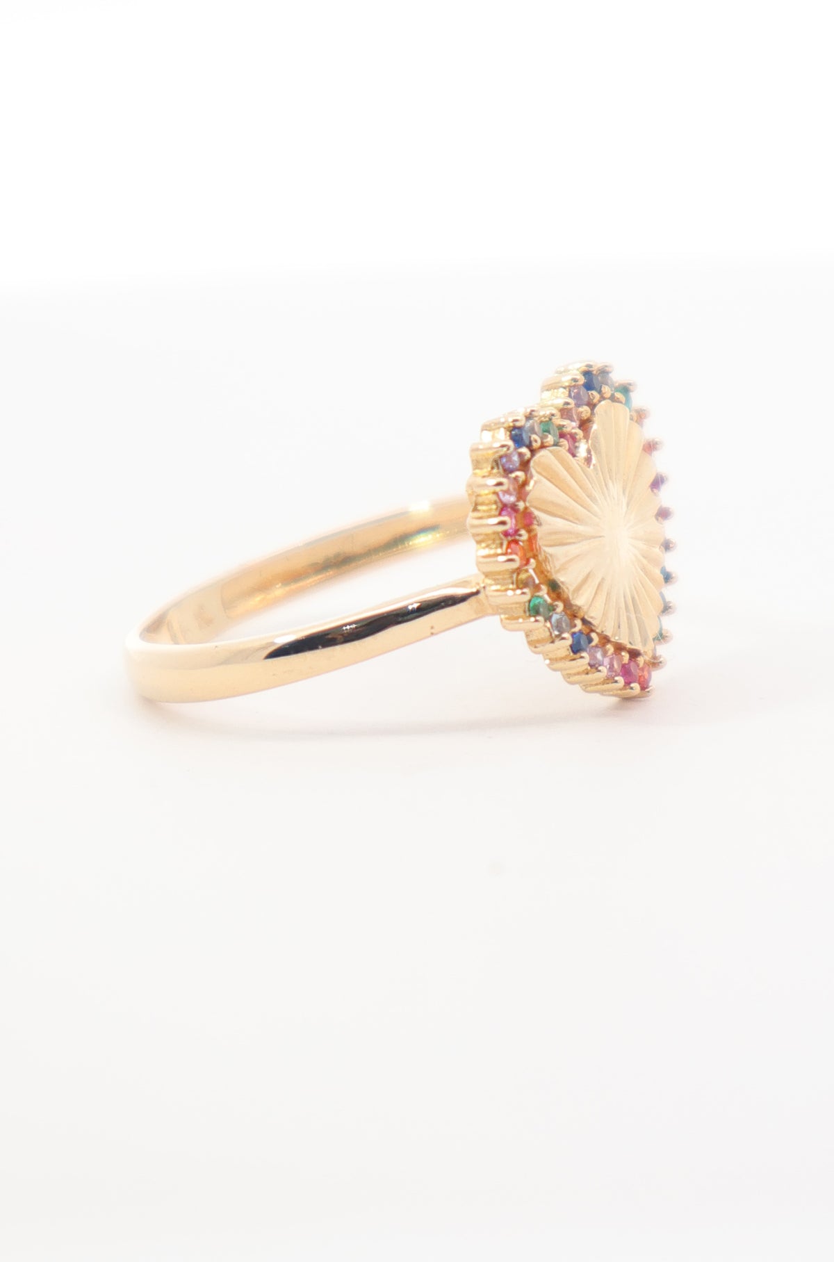 ANILLO CORAZÓN DIAMANTADO HALO COLORS