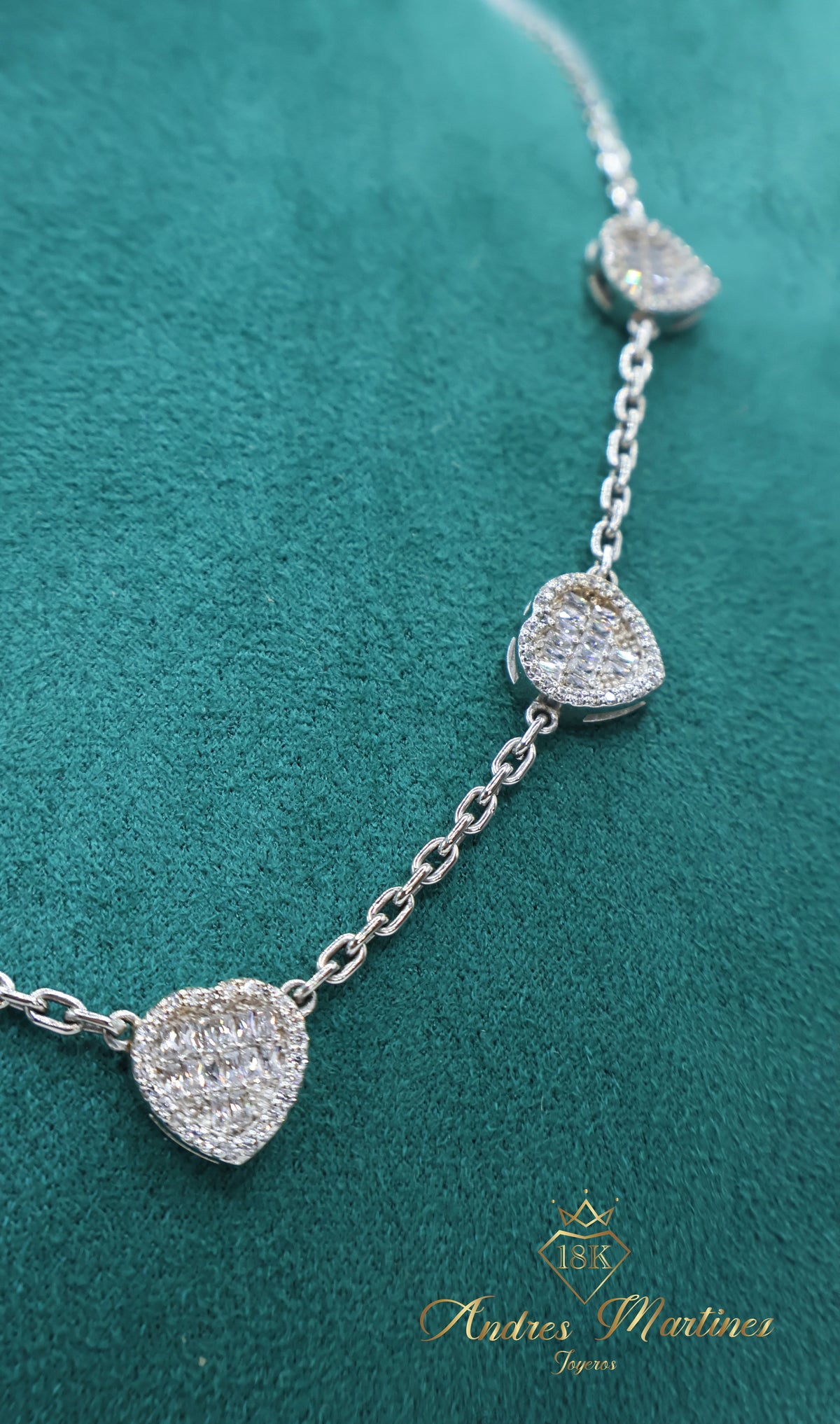 CADENA ORO BLANCO 5 CORA 18K