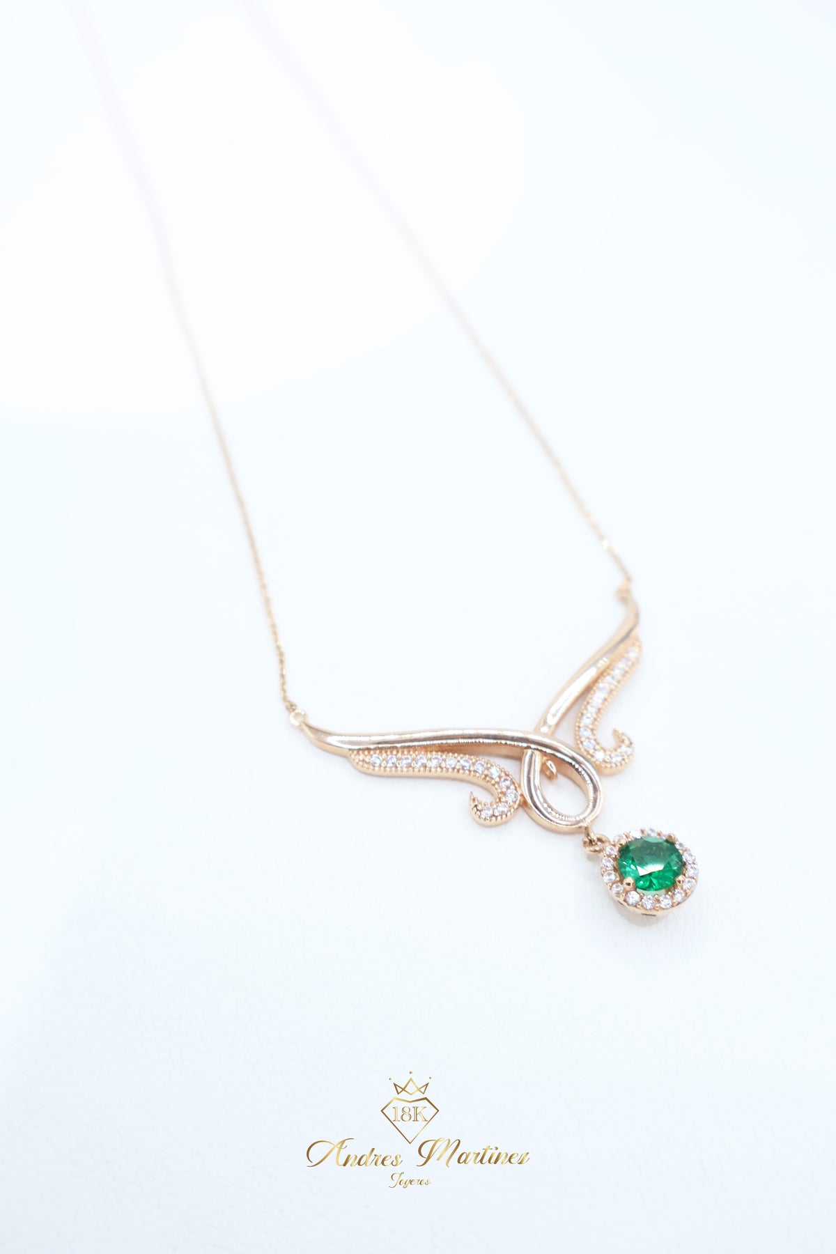 CADENA ITALY INFINO GREEN ORO ROSA 18K
