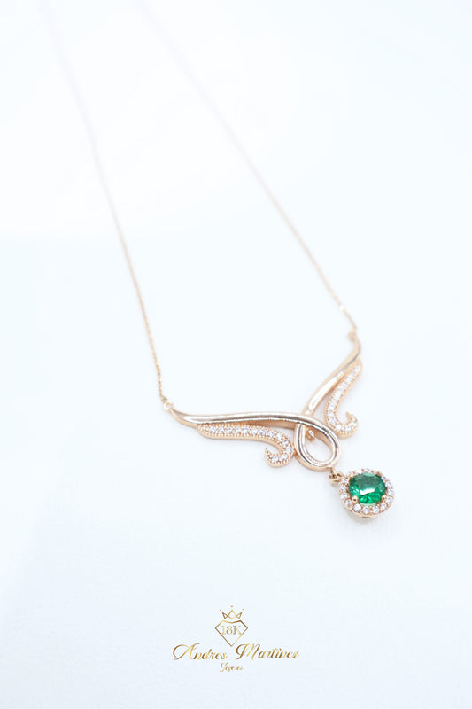 CADENA ITALY INFINO GREEN ORO ROSA 18K