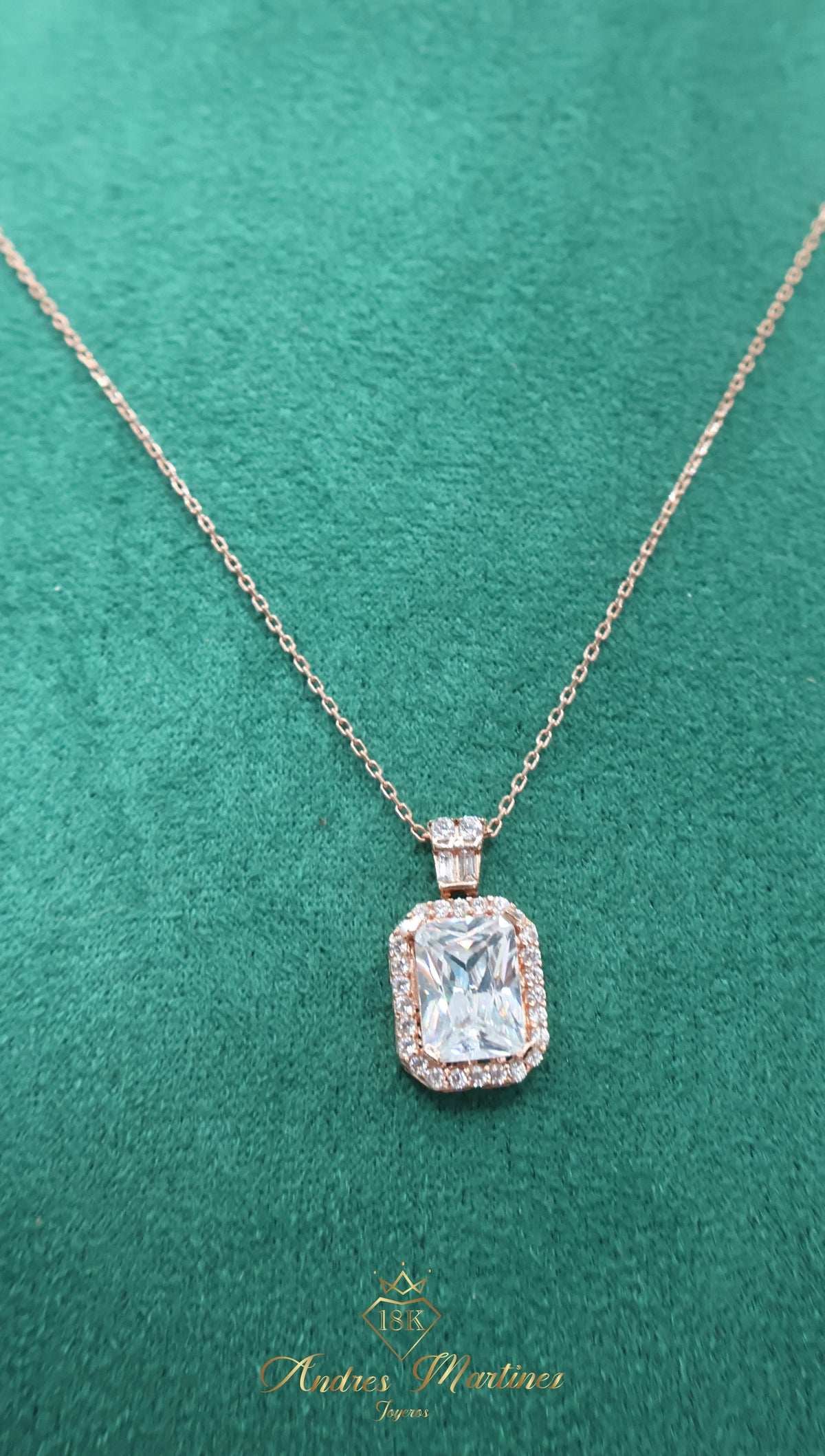 CADENA ITALY ZC BLANCA ORO ROSA 18K 45CM