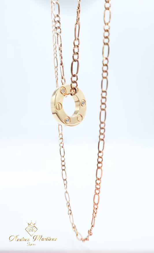 CADENA 3 X 1 ORO ROSA