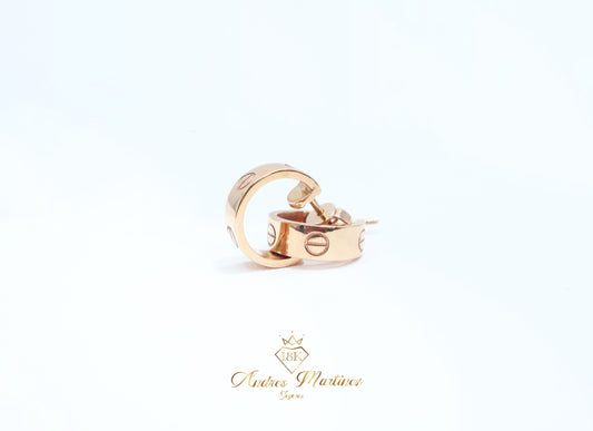 ARRACADAS ORO ROSA 18K 21312