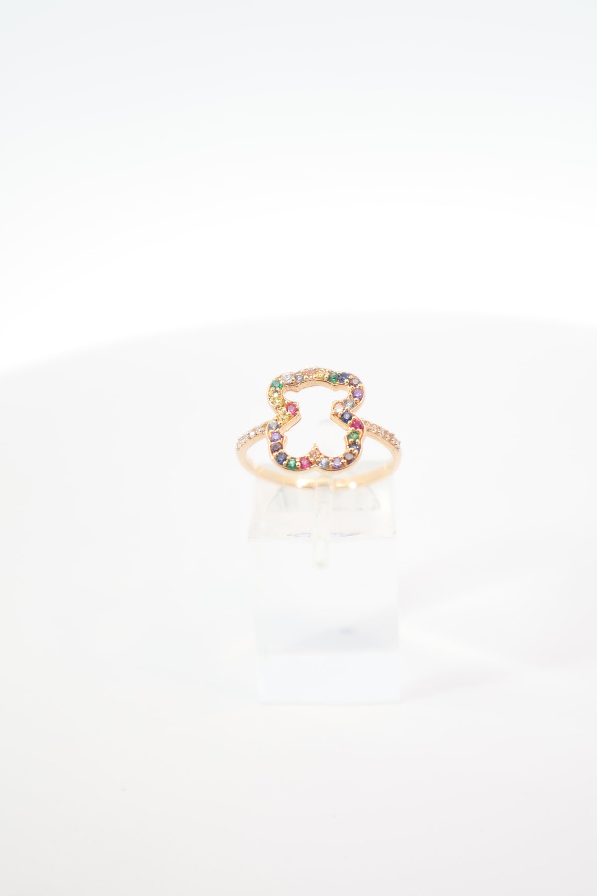 ANILLO OSITO DE COLORES ORO AMARILLO 18K