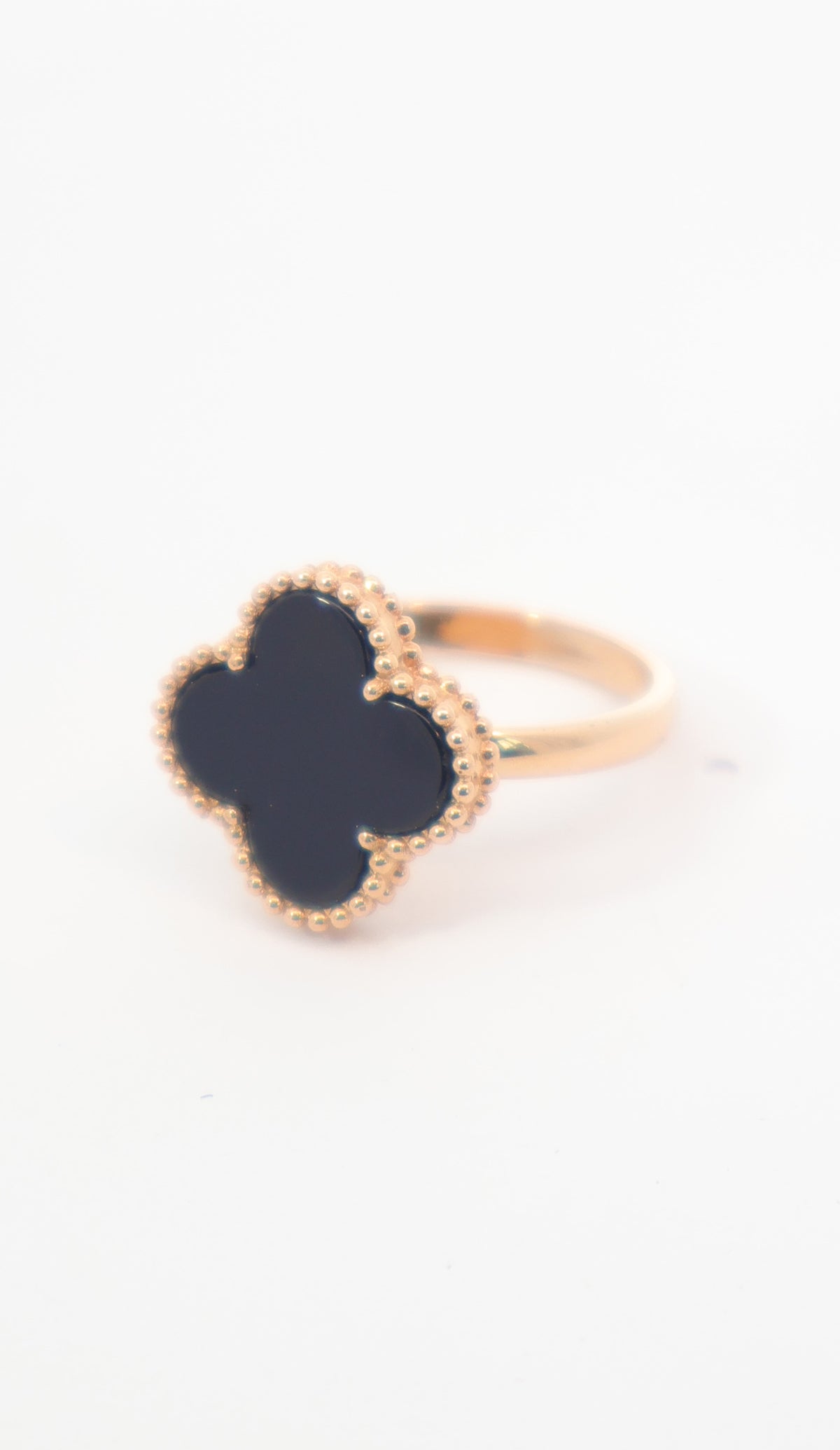 ANILLO LUCKY CLOVER ONIX