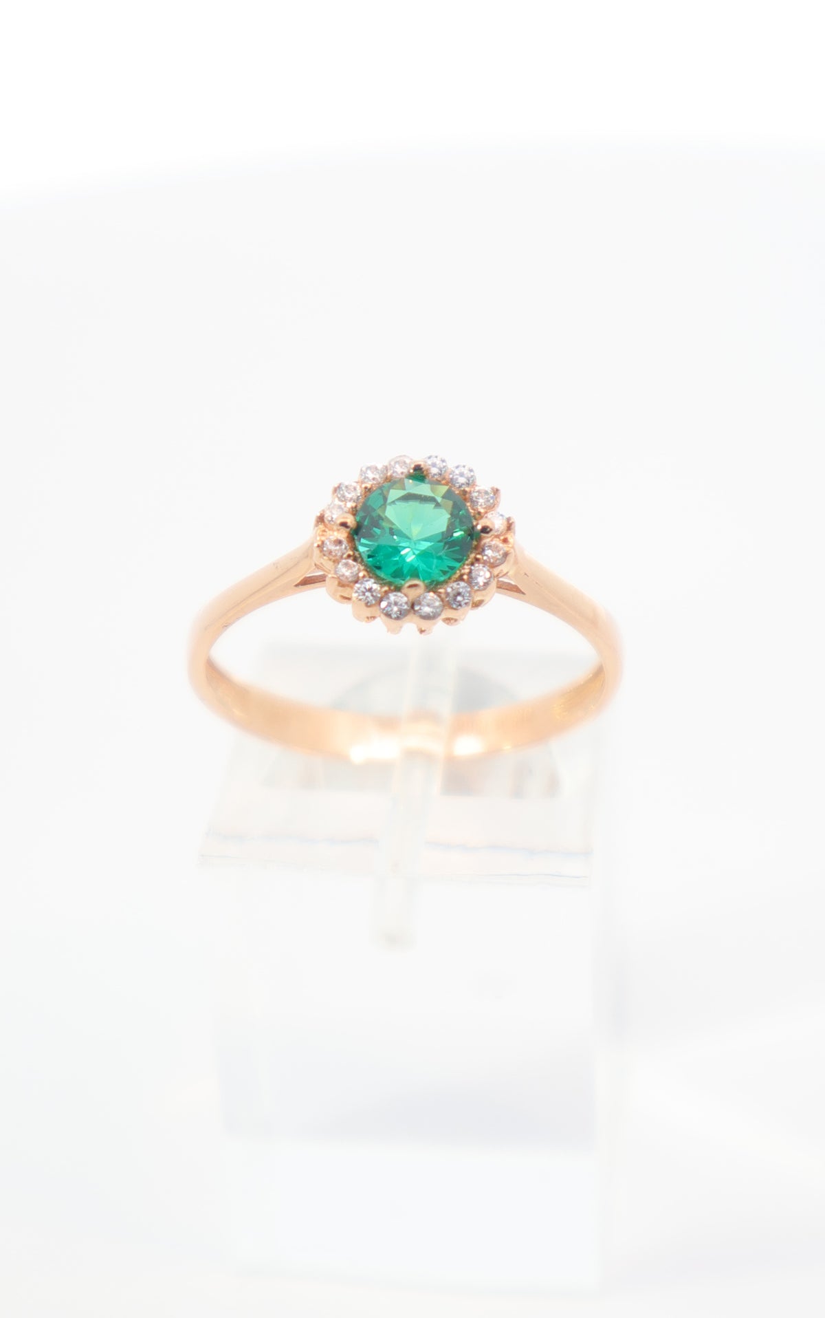 ANILLO ITALY GREEN FLOWER