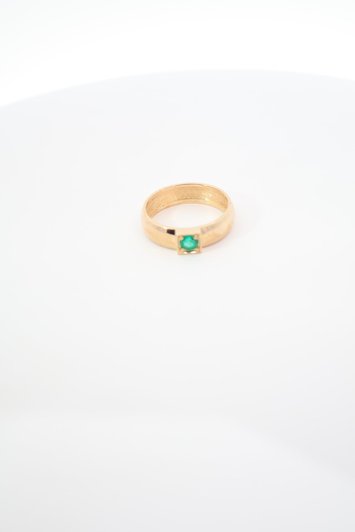 ANILLO ESMERALDA NATURAL COLOMBIANA ORO AMARILLO HOMBRE