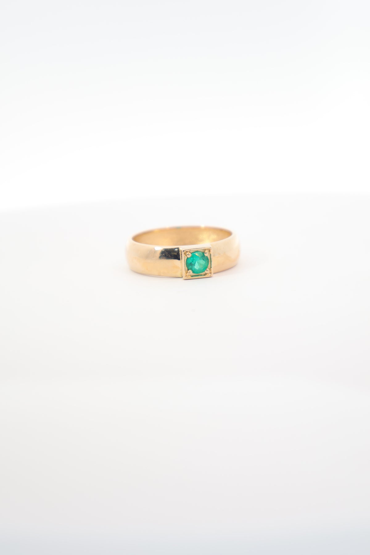 ANILLO ESMERALDA NATURAL COLOMBIANA ORO AMARILLO HOMBRE