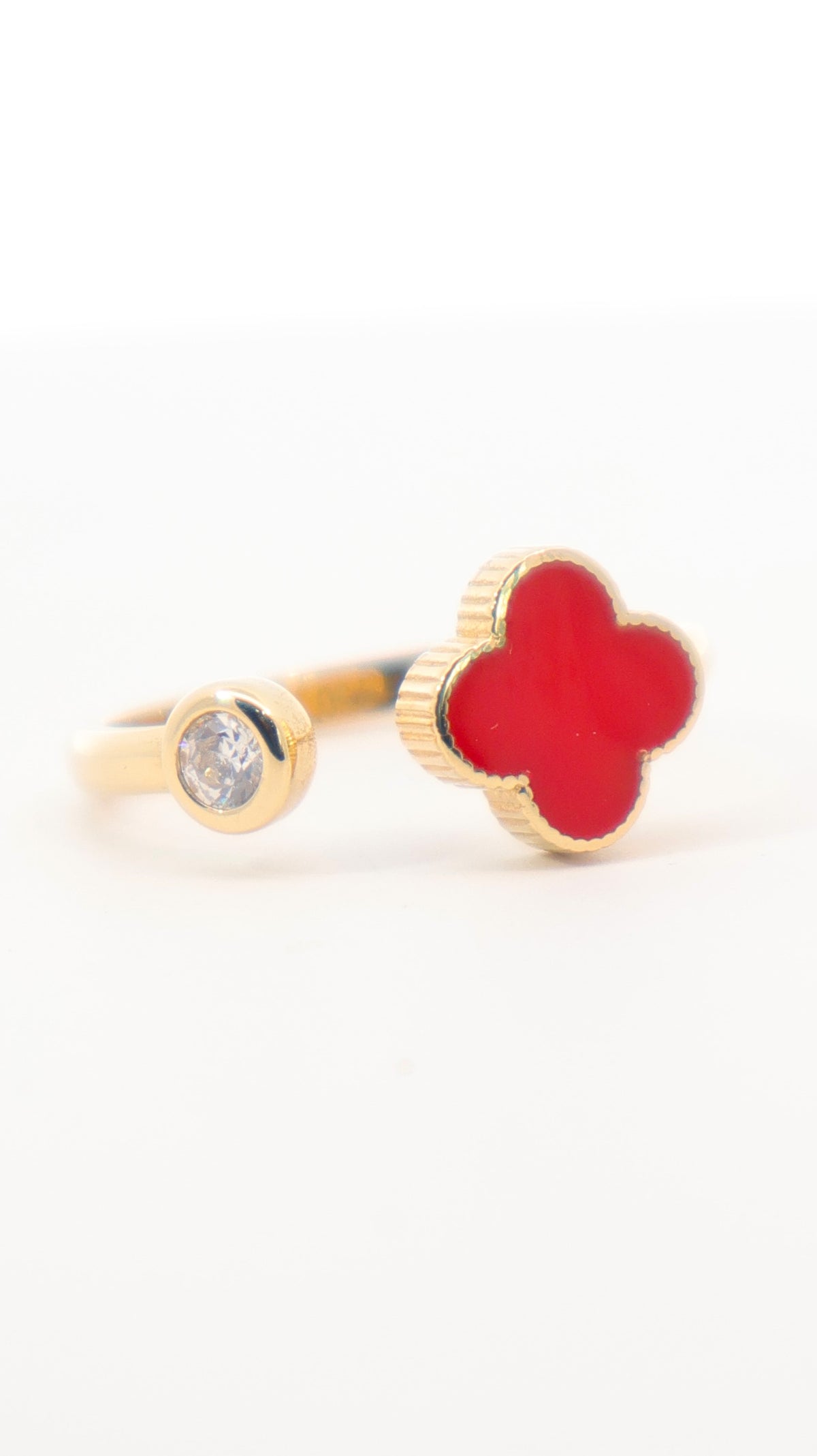 ANILLO ORO AMARILLO 18K VC ROJO ITALY